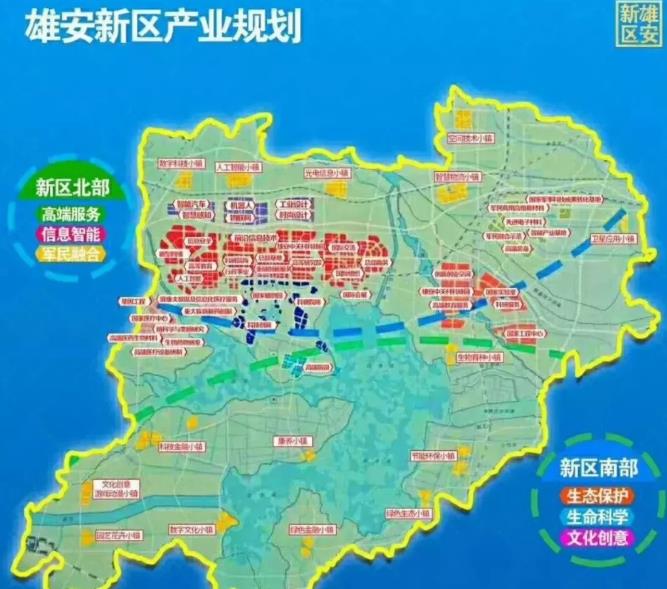 雄安新区产业规划图，看看怎样建设？